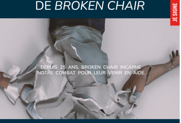 Handicap International célèbre  les 25 ans de Broken Chair