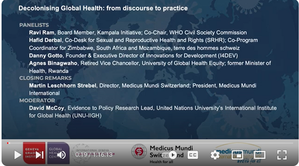 Decolonising Global Health: from discourse to practice