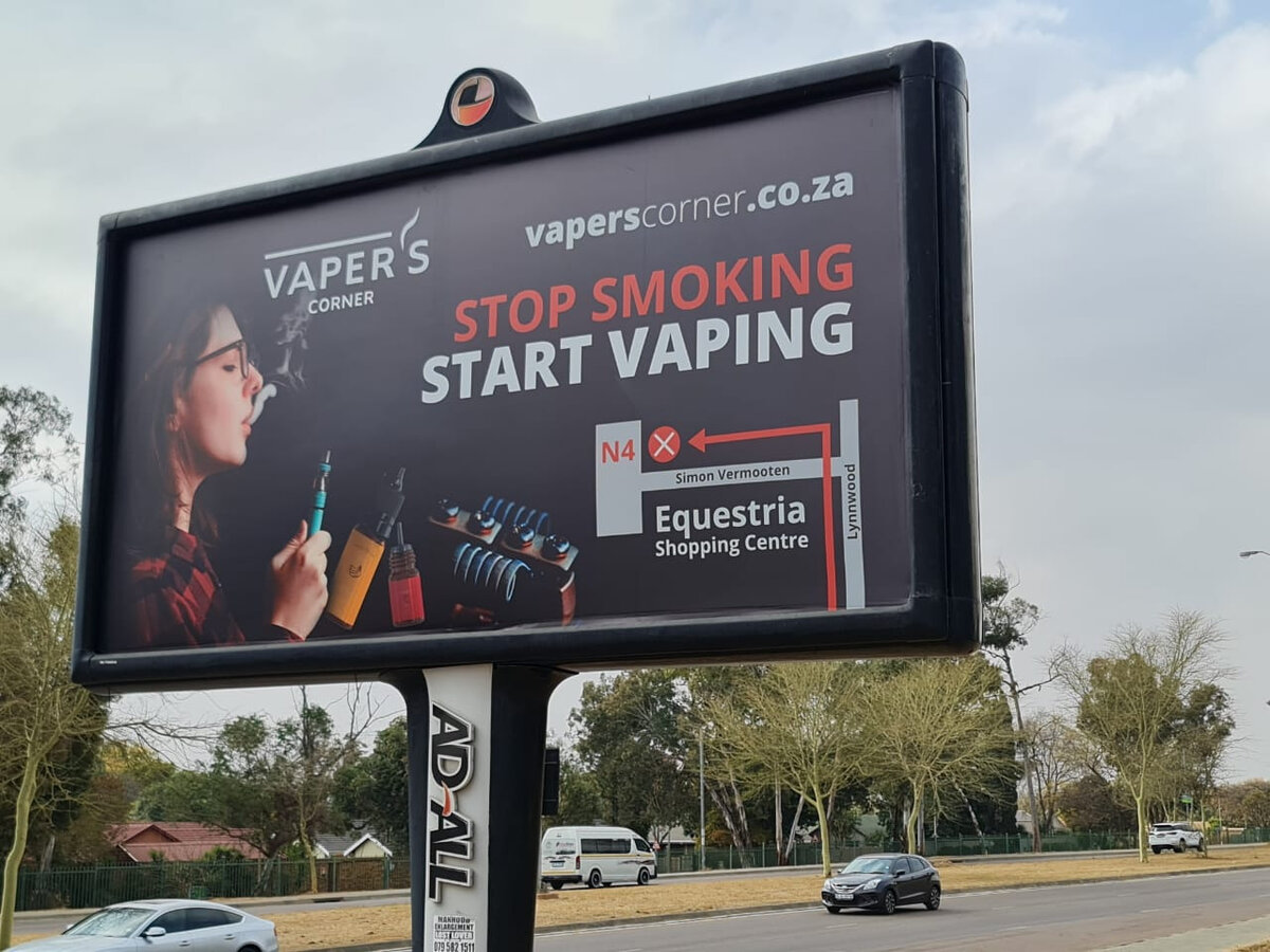 Vape advertisement in South Africa. Photo: By Prof. Lekan Ayo Yusuf.