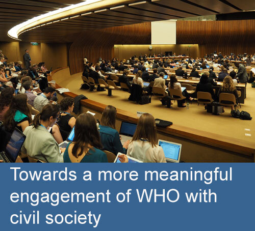 Towards a more meaningful engagement of WHO with civil society