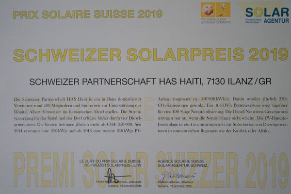Schweizer Solarpreis 2019