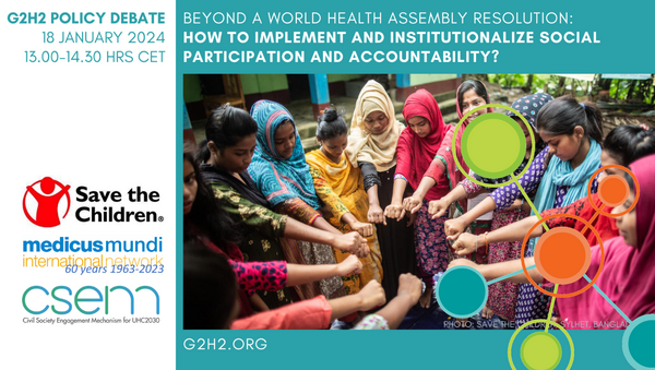 Beyond a World Health Assembly resolution: how to implement and institutionalize social participation and accountability?