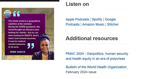 PODCAST: Global Health Matters