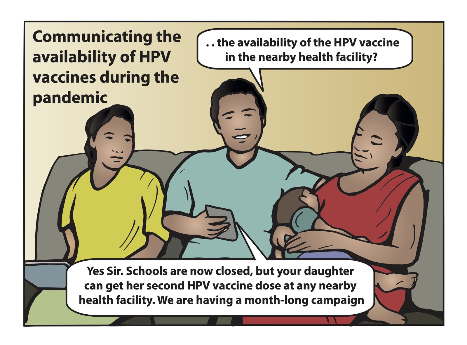 F) Adaptations to a Human Papillomavirus (HPV) vaccination campaign