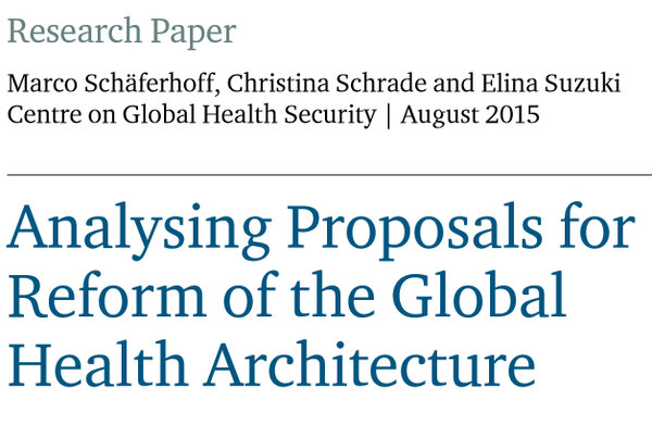 Améliorer l'architecture globale en matière de santé
